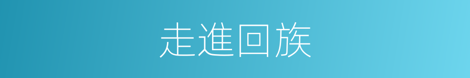 走進回族的同義詞