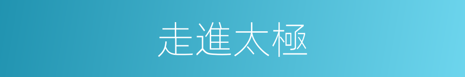 走進太極的同義詞