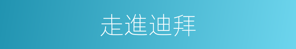 走進迪拜的同義詞