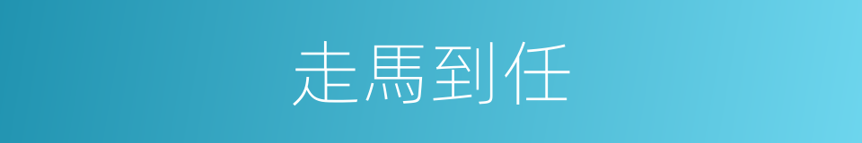 走馬到任的意思