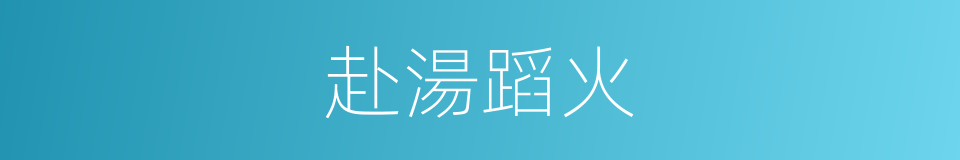 赴湯蹈火的意思