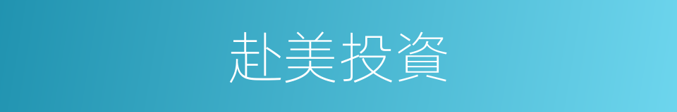 赴美投資的同義詞