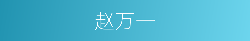 赵万一的同义词