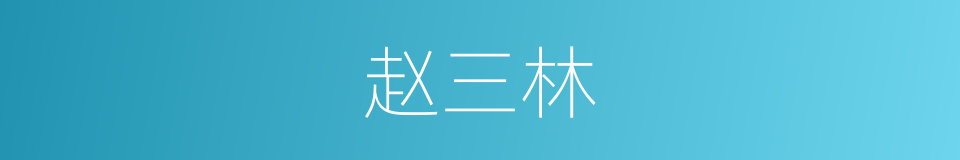 赵三林的同义词