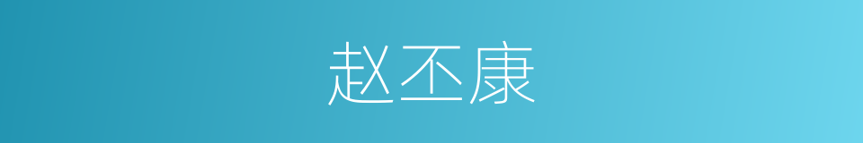 赵丕康的同义词