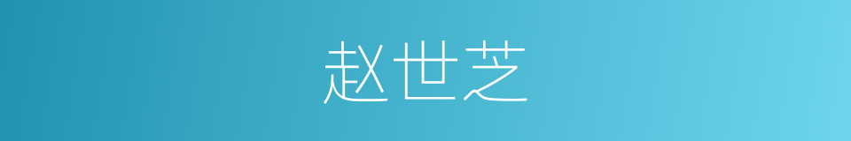 赵世芝的同义词