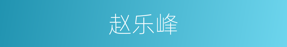 赵乐峰的同义词