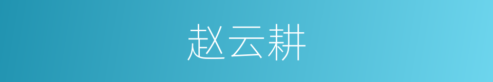 赵云耕的同义词
