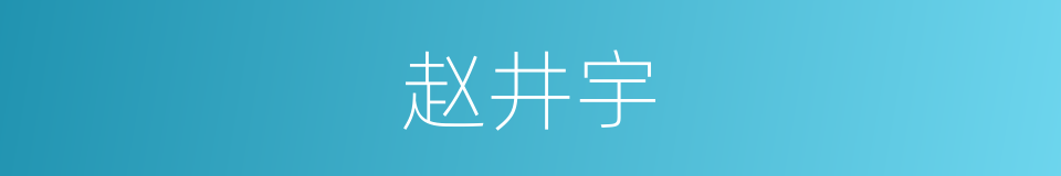 赵井宇的同义词