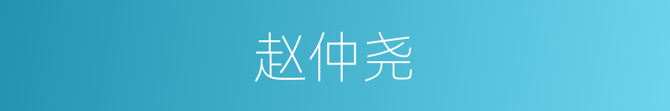 赵仲尧的同义词