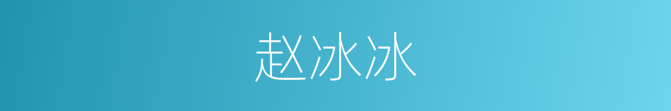 赵冰冰的同义词