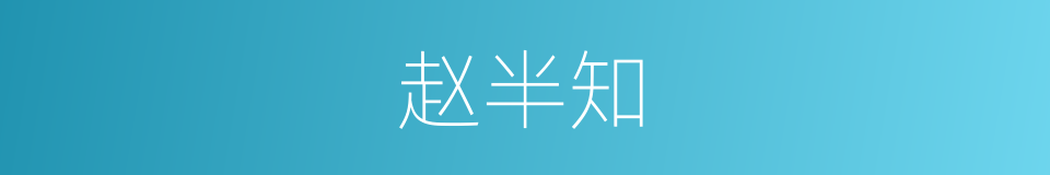 赵半知的同义词