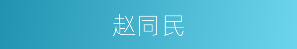 赵同民的同义词
