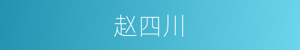 赵四川的同义词