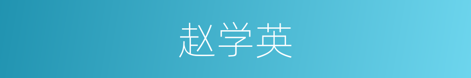 赵学英的同义词