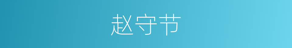 赵守节的同义词