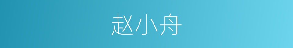 赵小舟的同义词