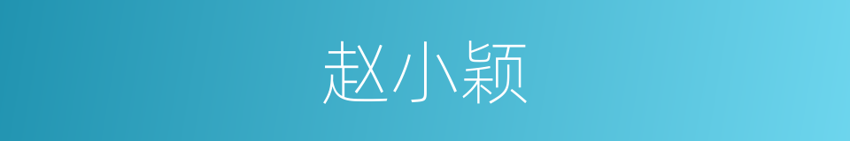 赵小颖的同义词