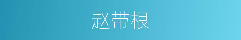 赵带根的同义词