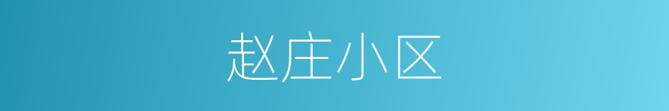赵庄小区的同义词
