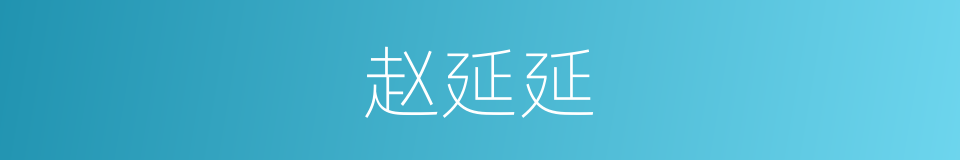 赵延延的同义词