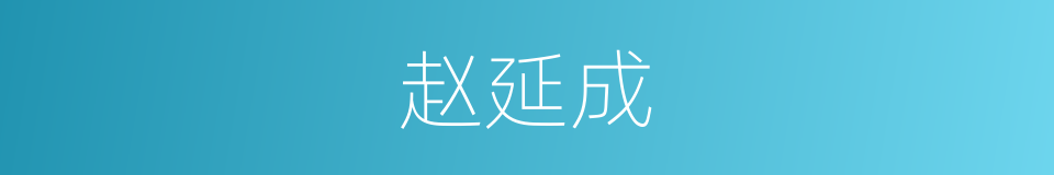 赵延成的同义词