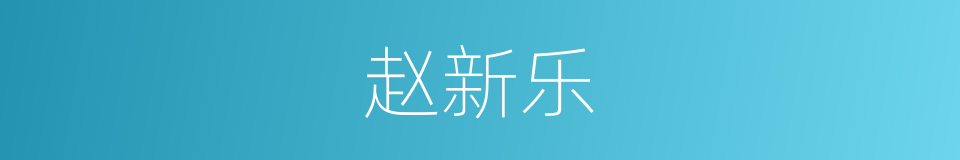 赵新乐的同义词