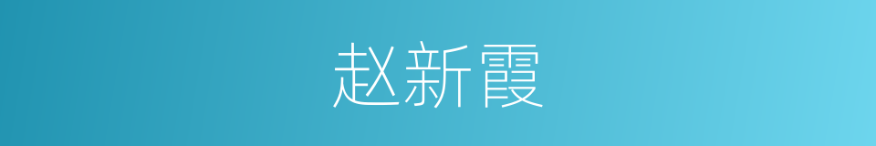 赵新霞的同义词