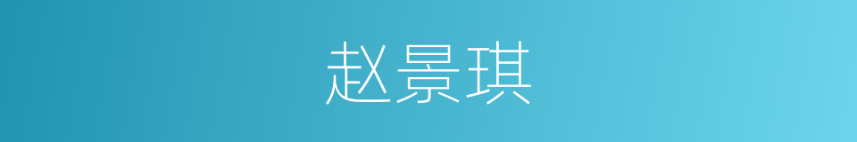 赵景琪的同义词