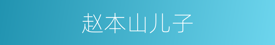 赵本山儿子的同义词