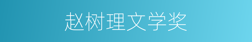 赵树理文学奖的同义词