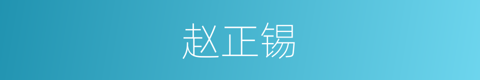 赵正锡的同义词