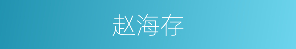 赵海存的同义词