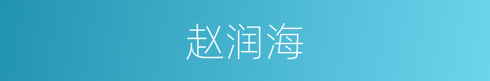 赵润海的同义词