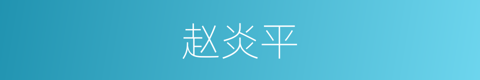 赵炎平的同义词