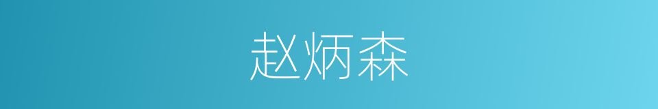 赵炳森的同义词