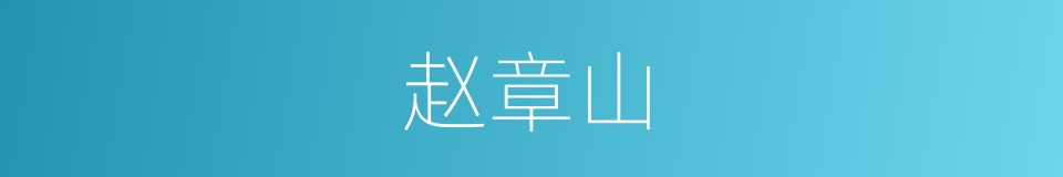 赵章山的同义词