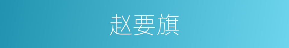 赵要旗的同义词