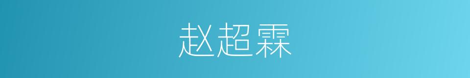赵超霖的同义词