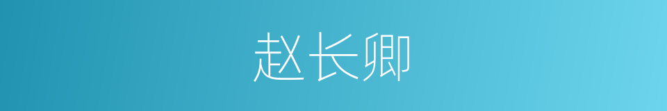 赵长卿的同义词