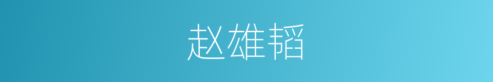 赵雄韬的同义词