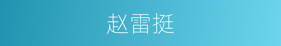 赵雷挺的同义词