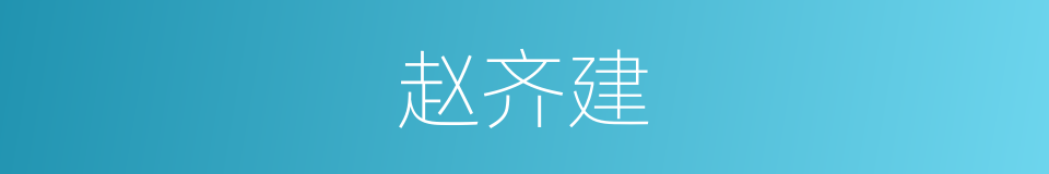 赵齐建的同义词