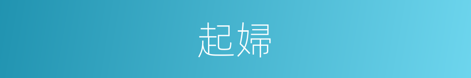 起婦的同義詞
