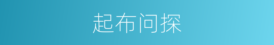 起布问探的同义词