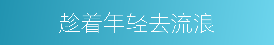 趁着年轻去流浪的同义词