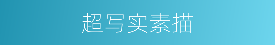 超写实素描的同义词