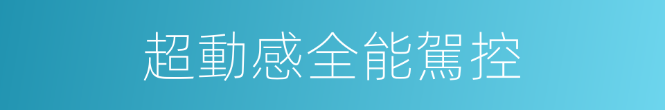 超動感全能駕控的同義詞