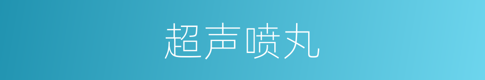 超声喷丸的同义词