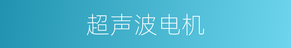 超声波电机的同义词